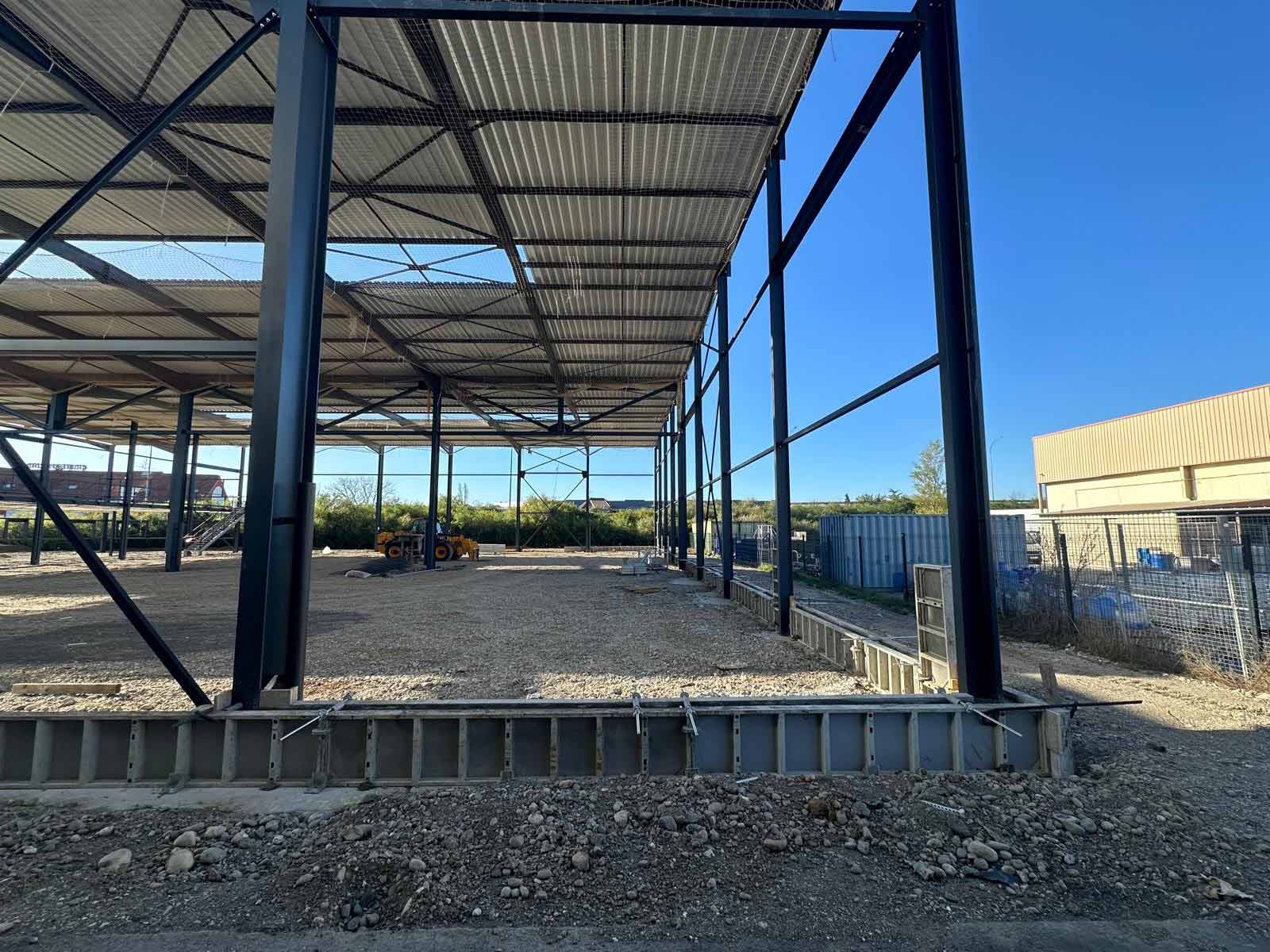 PILOCAP Lyon – structure métallique avec dalle en préparation