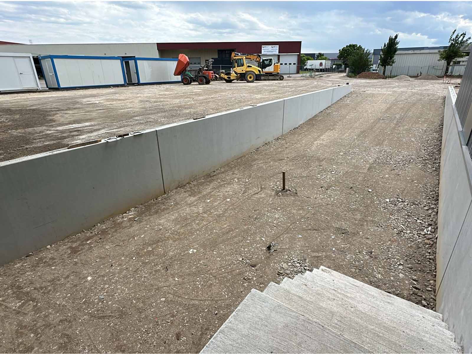 Centre de formation Lyon – rampe d’accès en béton sur chantier PILOCAP