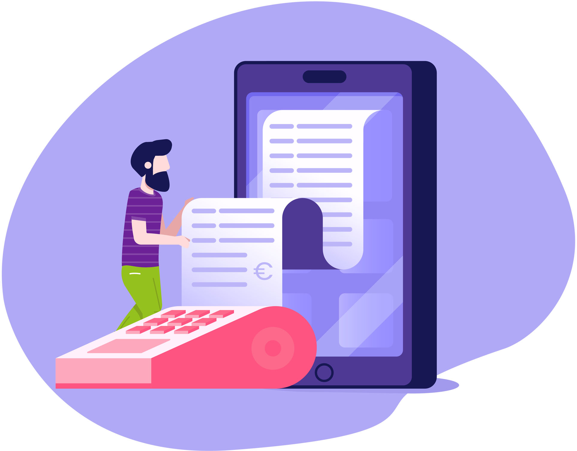 Illustration d’un(e) RH utilisant ClickApp! pour simplifier la gestion de formation et le suivi administratif des sessions