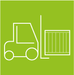 Pictogramme représentant la logistique et le transport