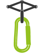 Ancrage temporaire utilisé pour sécuriser un travail en hauteur sur site non équipé