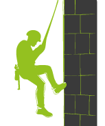 Travail sur cordes en hauteur sur site non équipé avec double système de sécurité