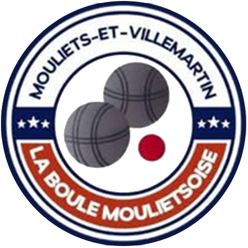 Logo La Boule Moulietoise Mouliets-et-Villemartin avec boules de pétanque