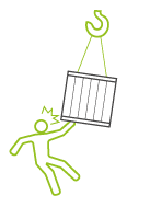 Risque de heurt et d’écrasement lié au mouvement d’une charge suspendue