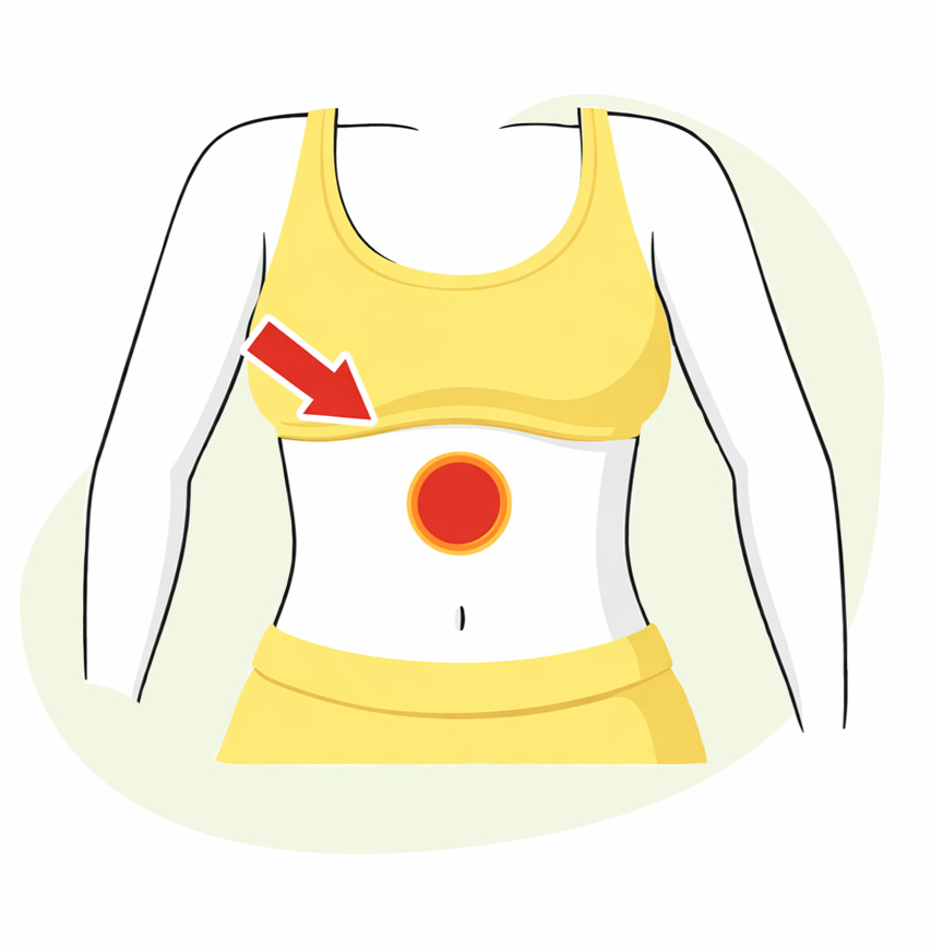 méthode heimlich position du poing au-dessus du nombril