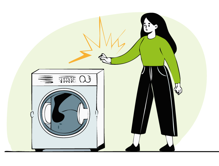 Exemple de contact indirect avec un appareil électrique