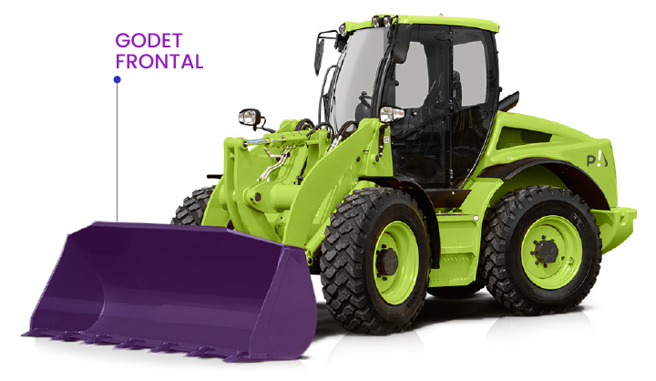 chargeuse sur pneus godet frontal engin de chargement chantier